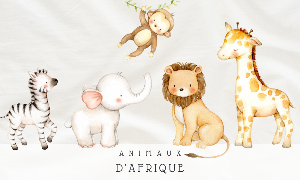 Faire-part Naissance Animaux d'Afrique