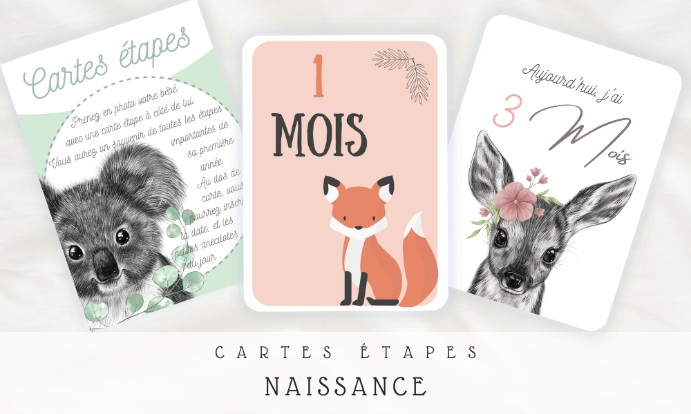 Cartes étapes Bébé